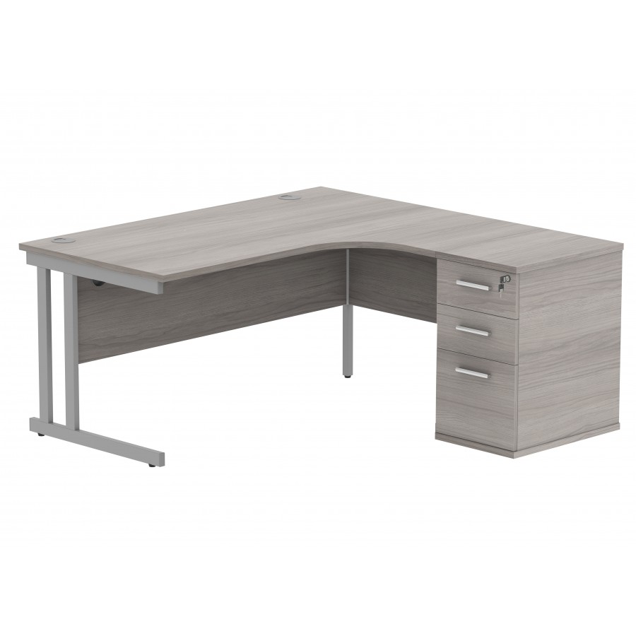 Core Corner Desk With Desk High Pedestal